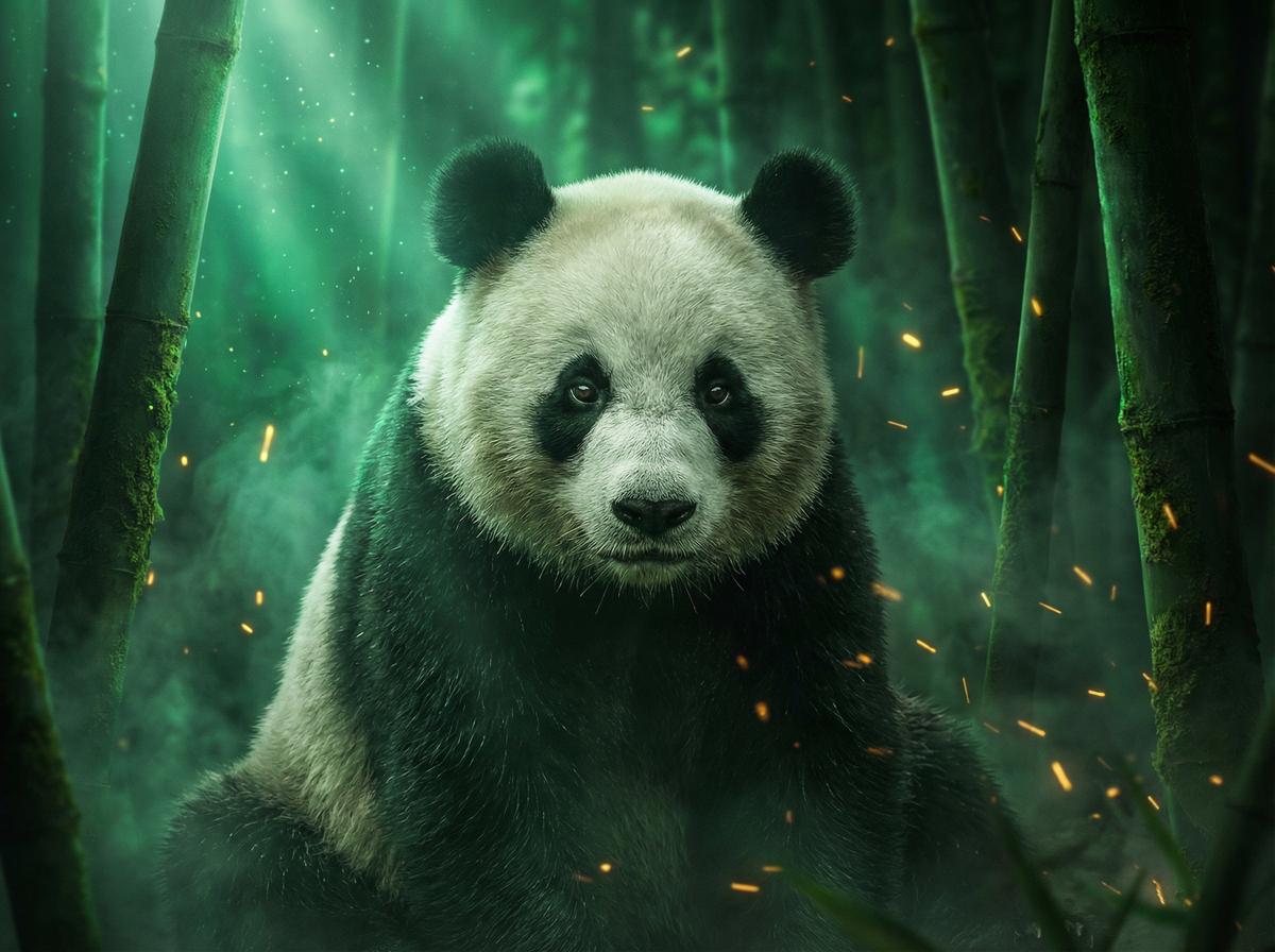 帝王会所-熊猫幼崽竹林嬉戏视频